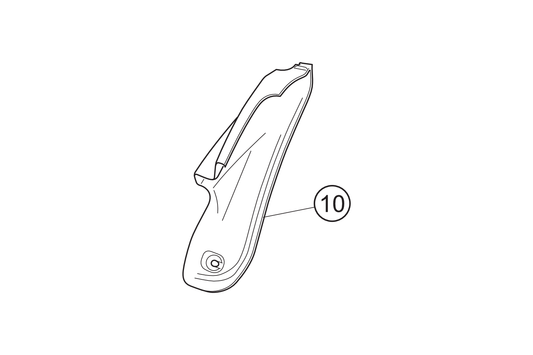 10 - Abdeckung Fußrastenhalter rechts  NOVI
