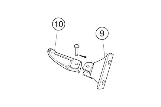 10 - Fußraste rechts  NOVI