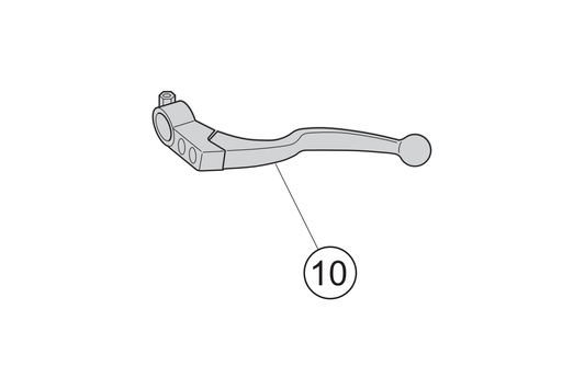 10 - Hinterradbremshebel mit Halter  NOVI