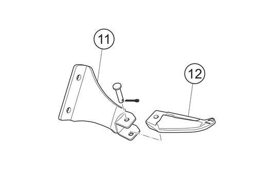 11 - Fußrastenhalter links  NOVI