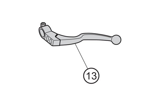 13 - Hinterradbremshebel mit Halter  NOVA