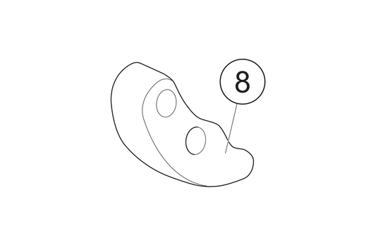 08 - Schwingenabdeckung vorn links  chrom  NOVA