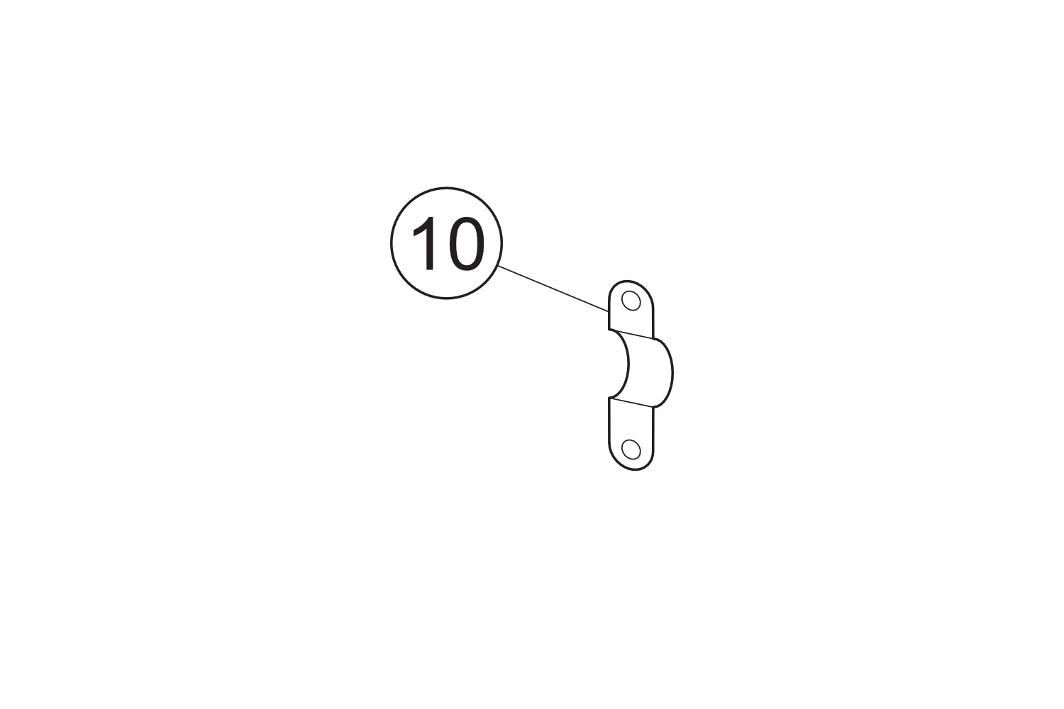 10 - Halter Lenkerverkleidung außen  NOVI