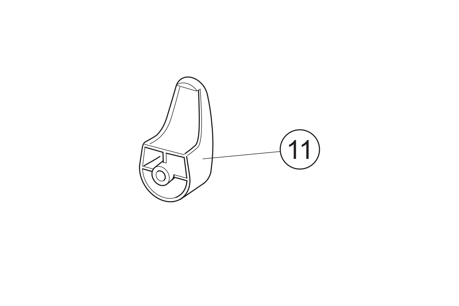 11 - Taschenhaken  rot  NOVA