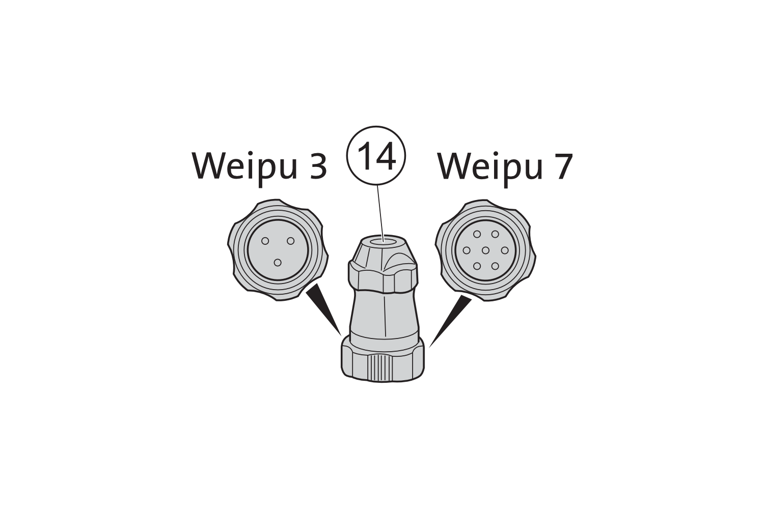 14 - Ladestecker WEIPU 3-polig