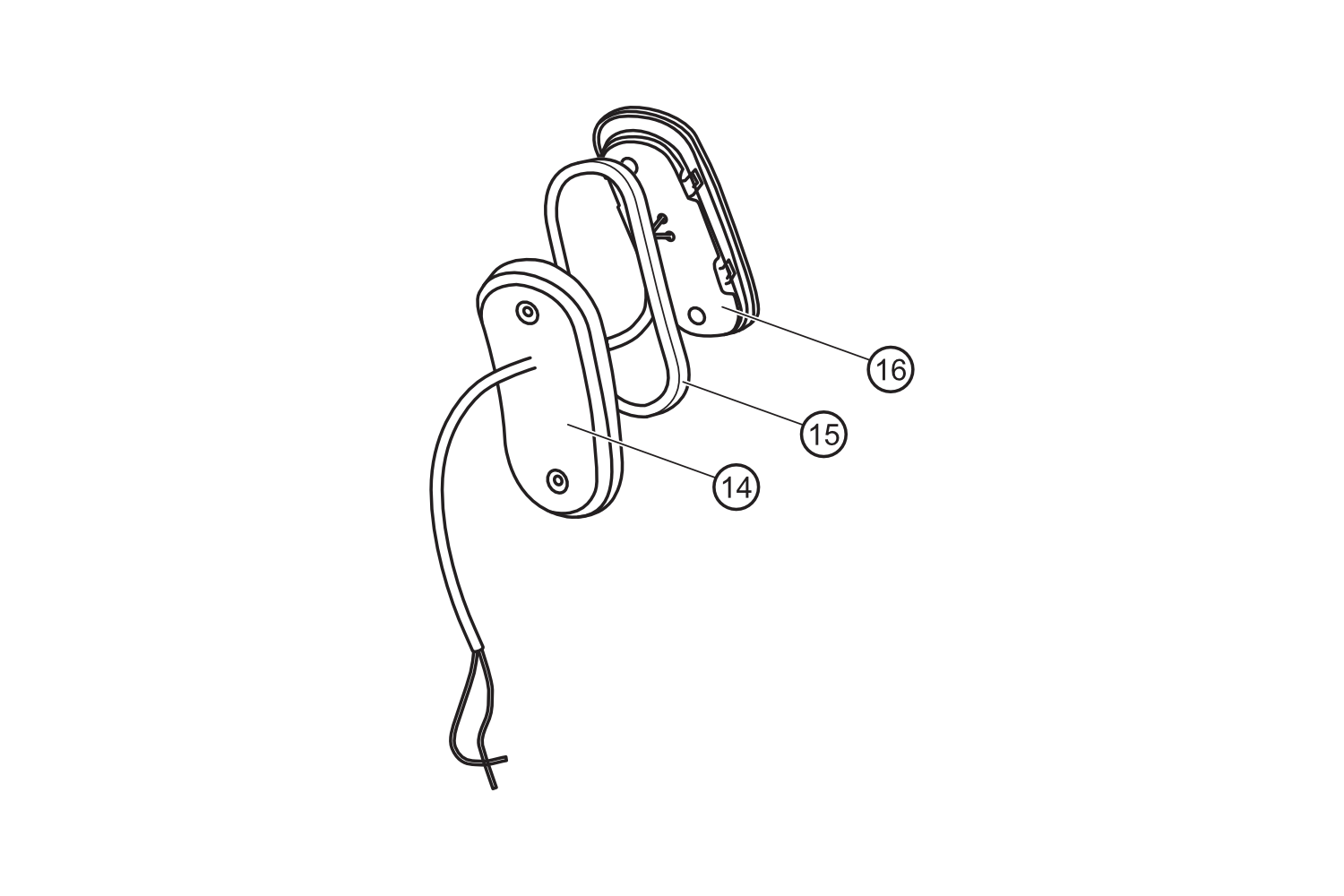 15 - Chromblende Blinker hinten links  NOVA