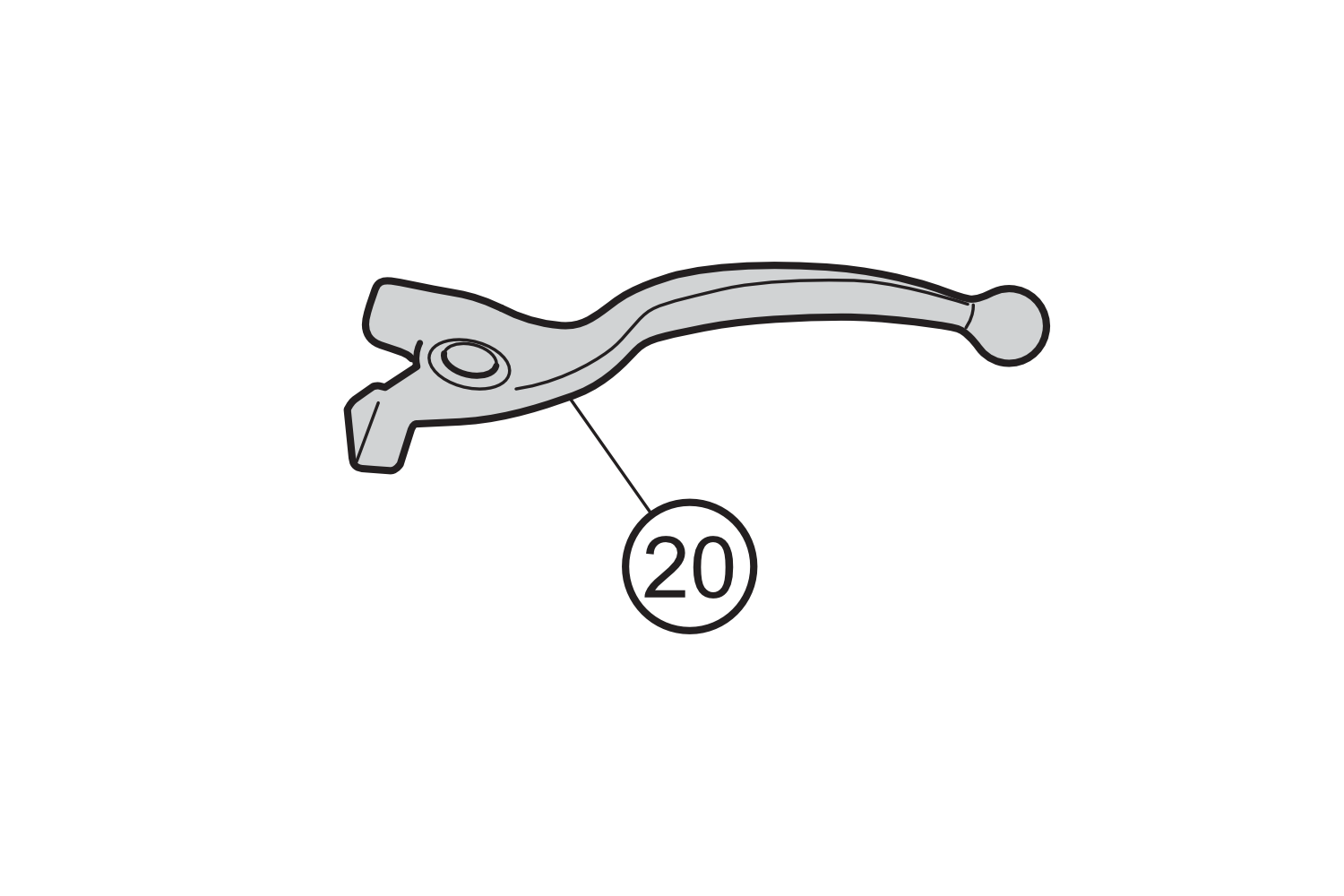20 - Bremshebel  links  scharz  NOVA  MJ2017