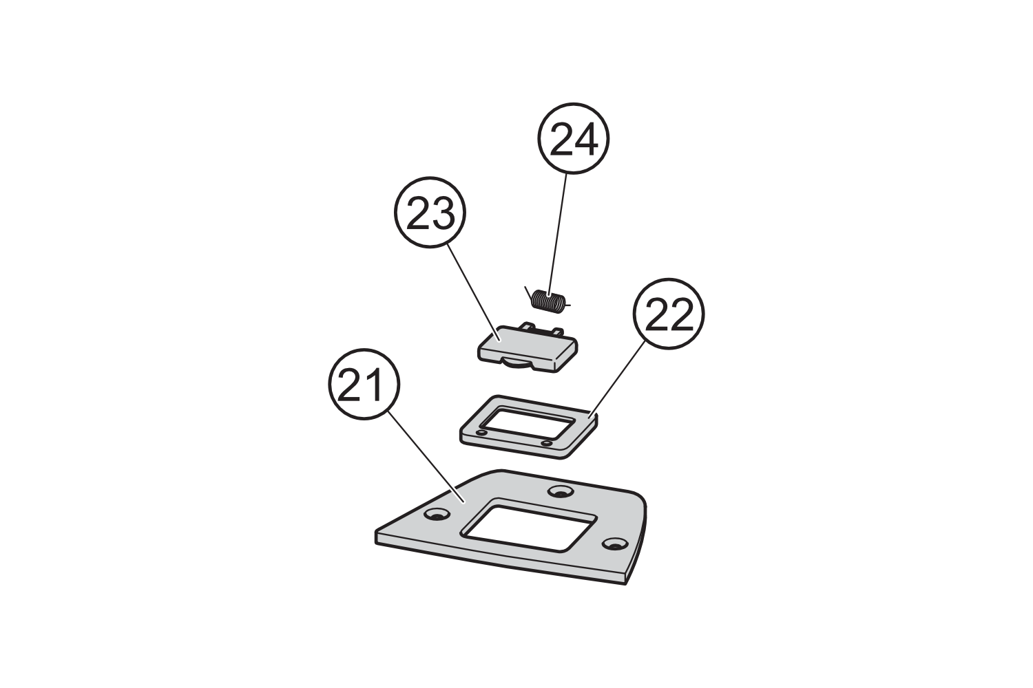 21 - Halterung Ladebuchse  NOVA