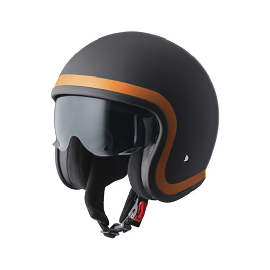 Jethelm Ride matt schwarz-orange
